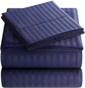 Elaine Karen Full Sheet Set - 4-Piece Striped Full Size Bed Sheets - Soft & Cooling Deep Pocket Full Bed Sheet Set - Wrinkle-Free Microfiber Bedding with 1 Fitted Sheet, 1 Flat Sheet, 2 Pillowcases Elaine Karen Full Sheet Set - 4-Piece Striped Full Size Bed Sheets - Soft & Cooling Deep Pocket Full Bed Sheet Set - Wrinkle-Free Microfiber Bedding with 1 Fitted Sheet, 1 Flat Sheet, 2 Pillowcases