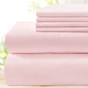 BYSURE 4 Pieces Bed Sheets Set(Twin, Light Pink) - Super Soft 1800 Thread Count 100% Microfiber Sheets with Deep Pockets, Wrinkle & Fade Resistant BYSURE 4 Pieces Bed Sheets Set(Twin, Light Pink) - Super Soft 1800 Thread Count 100% Microfiber Sheets with Deep Pockets, Wrinkle & Fade Resistant