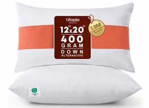 Utopia Bedding 12x20 Pillow Inserts, Set of 2, White Indoor Decorative Throw Pillows for Bed, Sofa & Couch Soft, Supportive & Fluffy Cushion Inserts Utopia Bedding 12x20 Pillow Inserts, Set of 2, White Indoor Decorative Throw Pillows for Bed, Sofa & Couch Soft, Supportive & Fluffy Cushion Inserts