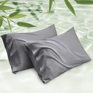 Bedsure Pillow Cases Queen, Cooling Pillow Cases, Rayon Derived from Bamboo Dark Grey Pillowcases Queen Size Set of 2, PureWoven & Soft Bedding Pillow Cover with Envelope Closure,Gifts, 20x30 Inches Bedsure Pillow Cases Queen, Cooling Pillow Cases, Rayon Derived from Bamboo Dark Grey Pillowcases Queen Size Set of 2, PureWoven & Soft Bedding Pillow Cover with Envelope Closure,Gifts, 20x30 Inches