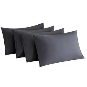 MINIPANDA Dark Grey Pillow Cases Set of 4 Queen Size - Super Soft, Smooth and Breathable Dark Gray Pillow Cases Queen- Envelope Design - Machine Washable Lightweight (20X30 Inches (4 Piece)) MINIPANDA Dark Grey Pillow Cases Set of 4 Queen Size - Super Soft, Smooth and Breathable Dark Gray Pillow Cases Queen- Envelope Design - Machine Washable Lightweight (20X30 Inches (4 Piece))