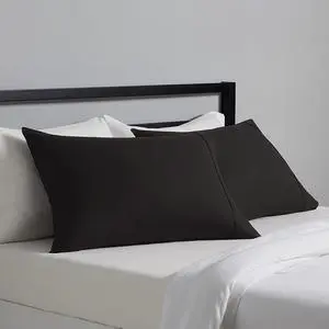 Standard Pillowcases Set of 2 - Lightweight, Super Soft Easy Care Microfiber, Black, 30" L x 20" W, Pillows Not Included Standard Pillowcases Set of 2 - Lightweight, Super Soft Easy Care Microfiber, Black, 30" L x 20" W, Pillows Not Included