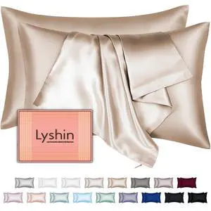 Silk Pillow Cases 2 Pack Standard Size with Hidden Zipper, Mulberry Silk Pillowcase for Hair and Skin, Smooth and Soft Breathable Cooling Silk Satin Pillowcase Set of 2, Gifts for WomenChampagne Silk Pillow Cases 2 Pack Standard Size with Hidden Zipper, Mulberry Silk Pillowcase for Hair and Skin, Smooth and Soft Breathable Cooling Silk Satin Pillowcase Set of 2, Gifts for WomenChampagne