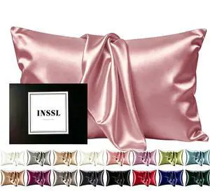INSSL Silk Pillowcase for Women, Mulberry Silk Pillowcase for Hair and Skin and Stay Comfortable and Breathable During Sleep (Standard, Coral) INSSL Silk Pillowcase for Women, Mulberry Silk Pillowcase for Hair and Skin and Stay Comfortable and Breathable During Sleep (Standard, Coral)
