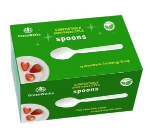 GreenWorks Heavy-duty Compostable Spoons,BPI Certified,100 Count Large Disposable Cutlery Spoons GreenWorks Heavy-duty Compostable Spoons,BPI Certified,100 Count Large Disposable Cutlery Spoons