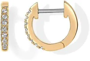 PAVOI Small Gold Hoop Earrings for Women, 14K Yellow Gold Plated CZ Huggies PAVOI Small Gold Hoop Earrings for Women, 14K Yellow Gold Plated CZ Huggies