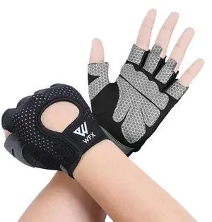 WESTWOOD FOX Weight Lifting Gloves for Men Women Gym Gloves with Wrist Wrap Support for Workout Training Exercise Fitness Hanging, Pull ups for Dumbbell, Cycling (Blacks, Medium) WESTWOOD FOX Weight Lifting Gloves for Men Women Gym Gloves with Wrist Wrap Support for Workout Training Exercise Fitness Hanging, Pull ups for Dumbbell, Cycling (Blacks, Medium)