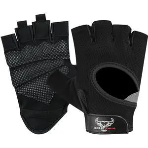 BEAST RAGE Workout Gloves for Men and Women, Fingerless Weight Lifting Gloves with Palm Protection Padding, Breathable and Lightweight Gym Glove for Weightlifting, Cycling Pull Up (Black, M) BEAST RAGE Workout Gloves for Men and Women, Fingerless Weight Lifting Gloves with Palm Protection Padding, Breathable and Lightweight Gym Glove for Weightlifting, Cycling Pull Up (Black, M)