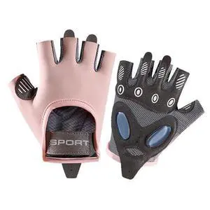 HinyBoeh Women's Workout-Gloves Fingerless-Breathable-Mesh-Gloves with Non-Slip Grip for Cycling Gym Fitness HinyBoeh Women's Workout-Gloves Fingerless-Breathable-Mesh-Gloves with Non-Slip Grip for Cycling Gym Fitness