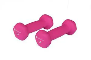 GYMENIST Pair of Dumbbells Set of 2 Soft Non Slip Grip Dumbbells Pair Covered with Neoprene (1 LB) GYMENIST Pair of Dumbbells Set of 2 Soft Non Slip Grip Dumbbells Pair Covered with Neoprene (1 LB)