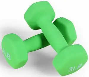 Fitvids Neoprene Dumbbell Hand Weights Anti-Slip (3-Pound, Pair) (3-Pound, Pair) Fitvids Neoprene Dumbbell Hand Weights Anti-Slip (3-Pound, Pair) (3-Pound, Pair)