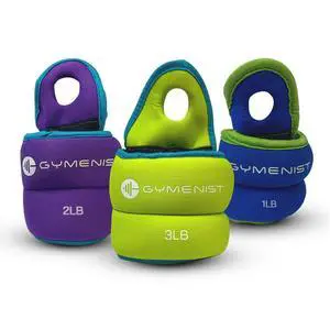 Gymenist Pair of Wrist Weights With Hole for Thumb, Great for Running & All Kind of Cardio Exercises (3 LB Pair) Gymenist Pair of Wrist Weights With Hole for Thumb, Great for Running & All Kind of Cardio Exercises (3 LB Pair)