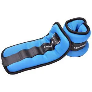 Signature Fitness Fully Adjustable Ankle Wrist Arm Leg Weights, 2 lbs each (4-lb pair), Blue Signature Fitness Fully Adjustable Ankle Wrist Arm Leg Weights, 2 lbs each (4-lb pair), Blue