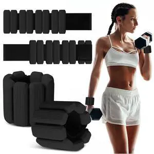 MESUADESI Wrist Weights Set of 2, Wearable Wrist Ankle Weights for Women & Men, Silicone Weighted Bangles Adjustable Arm and Leg Weights for Walking Yoga Pilates Running Dance Gym 2lbBlack MESUADESI Wrist Weights Set of 2, Wearable Wrist Ankle Weights for Women & Men, Silicone Weighted Bangles Adjustable Arm and Leg Weights for Walking Yoga Pilates Running Dance Gym 2lbBlack