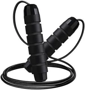Junqixing Adjustable skipping rope, tangle free and fast with ball bearings, suitable for both Men and women to exercise and slim down in home school gyms etc.(Black). Junqixing Adjustable skipping rope, tangle free and fast with ball bearings, suitable for both Men and women to exercise and slim down in home school gyms etc.(Black).