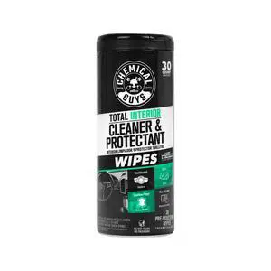 Chemical Guys Total Interior New Car Smell Cleaner & Protectant Wipes All-in-One Interior Cleaning Wipes for Dashboards, Vinyl, Leather, Fabric & Glass Cleans & Protects, New Car Scent, 30 Ct Chemical Guys Total Interior New Car Smell Cleaner & Protectant Wipes All-in-One Interior Cleaning Wipes for Dashboards, Vinyl, Leather, Fabric & Glass Cleans & Protects, New Car Scent, 30 Ct