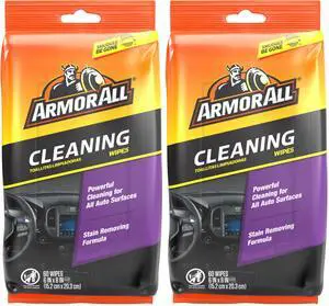 Armor All Car Interior Cleaner Wipes, Interior Cleaning Wipes for Cars, Trucks, Motorcycles, 60 Each (Pack of 2) Armor All Car Interior Cleaner Wipes, Interior Cleaning Wipes for Cars, Trucks, Motorcycles, 60 Each (Pack of 2)