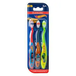 Brush Buddies Hot Wheels Manual Toothbrushes for Kids 3 Pack | Soft Bristled Children's Toothbrushes with Fun Multi-Colored Designs, Anti-Slip Grip Handles, Perfect for Toddlers, Home Use, or Travel Brush Buddies Hot Wheels Manual Toothbrushes for Kids 3 Pack | Soft Bristled Children's Toothbrushes with Fun Multi-Colored Designs, Anti-Slip Grip Handles, Perfect for Toddlers, Home Use, or Travel