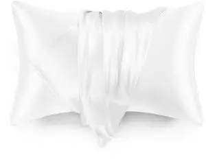 Love's cabin Satin Pillowcase Set of 2 Queen Size 20x30, Cooling Pillow Covers for Hair and Skin, Silky Smooth with Envelope Closure, Similar to Silk, White Love's cabin Satin Pillowcase Set of 2 Queen Size 20x30, Cooling Pillow Covers for Hair and Skin, Silky Smooth with Envelope Closure, Similar to Silk, White