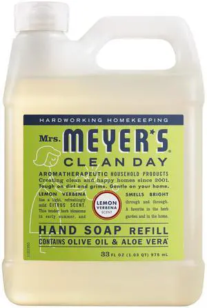 Mrs. Meyer's Clean Day, Hand Soap Refill, Lemon Verbena Scent, 33 Fl Oz Mrs. Meyer's Clean Day, Hand Soap Refill, Lemon Verbena Scent, 33 Fl Oz