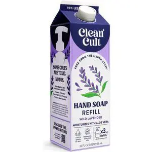 Cleancult Liquid Hand Soap Refill - Wild Lavender - Moisturizes Dry & Sensitive Skin - Made with Aloe Vera & Lavender Essential Oils - Eco Friendly - Paper-Based Packaging - 32 oz/1 Pack Cleancult Liquid Hand Soap Refill - Wild Lavender - Moisturizes Dry & Sensitive Skin - Made with Aloe Vera & Lavender Essential Oils - Eco Friendly - Paper-Based Packaging - 32 oz/1 Pack