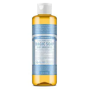 Dr. Bronner's Pure-Castile Magic Liquid Soap (Baby Unscented, 8 Ounce)- Made with Regenerative Organic Certified Oils, For Face, Body Wash, Baby Soap, Sensitive Skin, No Added Fragrance, Vegan Dr. Bronner's Pure-Castile Magic Liquid Soap (Baby Unscented, 8 Ounce)- Made with Regenerative Organic Certified Oils, For Face, Body Wash, Baby Soap, Sensitive Skin, No Added Fragrance, Vegan