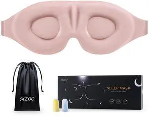 MZOO Luxury Sleep Eye Mask for Side Sleeper Men Women, Zero Eye Pressure 3D Sleeping Mask, Light Blocking Patented Design Night Blindfold, Soft Eye Shade Cover for Travel, Pink MZOO Luxury Sleep Eye Mask for Side Sleeper Men Women, Zero Eye Pressure 3D Sleeping Mask, Light Blocking Patented Design Night Blindfold, Soft Eye Shade Cover for Travel, Pink