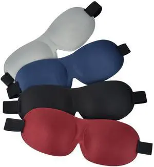 AccEncyc 4 Pcs Sleep Mask 3D Eye Mask for Sleeping Eye Covers for Back and Side Sleeper at Travel, Sleep, Airplane AccEncyc 4 Pcs Sleep Mask 3D Eye Mask for Sleeping Eye Covers for Back and Side Sleeper at Travel, Sleep, Airplane