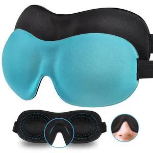 Sleep Mask SleepFun Invisible Alar Deep Orbit 3D Eye Mask Ultra Lightweight & Comfortable Sleeping Mask for Travel, Nap, Shift Works, Black & Blue Sleep Mask SleepFun Invisible Alar Deep Orbit 3D Eye Mask Ultra Lightweight & Comfortable Sleeping Mask for Travel, Nap, Shift Works, Black & Blue