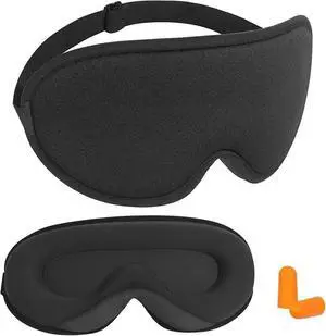 ANPKEC Sleep Mask,3D Contoured Sleeping Mask,99% Light Blocking Eye Mask, Zero Eye Pressure Cup Blindfold for Men Women, with Adjustable Strap for Sleeping, Yoga,Traveling(Black) ANPKEC Sleep Mask,3D Contoured Sleeping Mask,99% Light Blocking Eye Mask, Zero Eye Pressure Cup Blindfold for Men Women, with Adjustable Strap for Sleeping, Yoga,Traveling(Black)