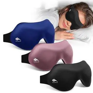 3 Pack Sleep Masks for Women Men: Zero Eye Pressure Airplane Travel Essentials - 100% Blackout Eye Masks for Sleeping - Side Sleep Comfort Cover for Lash Extensions 3 Pack Sleep Masks for Women Men: Zero Eye Pressure Airplane Travel Essentials - 100% Blackout Eye Masks for Sleeping - Side Sleep Comfort Cover for Lash Extensions