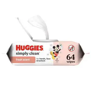 Huggies Simply Clean Fresh Scent Baby Wipes, 1 Flip-Top Pack (64 Wipes Total), Packaging May Vary Huggies Simply Clean Fresh Scent Baby Wipes, 1 Flip-Top Pack (64 Wipes Total), Packaging May Vary