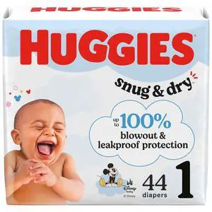 Huggies Size 1 Diapers, Snug & Dry Newborn Diapers, Size 1 (8-14 lbs), 44 Count, Packaging May Vary Huggies Size 1 Diapers, Snug & Dry Newborn Diapers, Size 1 (8-14 lbs), 44 Count, Packaging May Vary