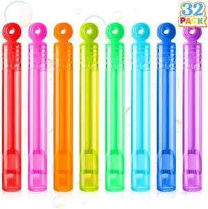 JOYIN 32 Pack Mini Bubble Wands, 8 Colors Circle Party Favors for Kids, Goodie Bag Stuffers, Treasure Box Toys, Classroom Prizes for Boys Girls JOYIN 32 Pack Mini Bubble Wands, 8 Colors Circle Party Favors for Kids, Goodie Bag Stuffers, Treasure Box Toys, Classroom Prizes for Boys Girls