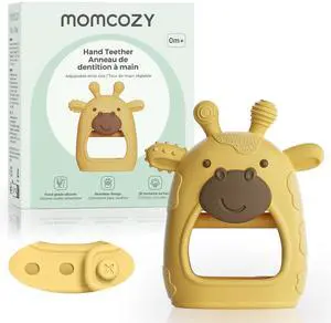 Momcozy Baby Teether Toys | Baby Teething Toys | Baby Teething Relief | Food Grade Silicone Teether Baby Toys | Baby Teether 0-6 Months | Teething Toy 6-12 Months | Baby Essential | Yellow Momcozy Baby Teether Toys | Baby Teething Toys | Baby Teething Relief | Food Grade Silicone Teether Baby Toys | Baby Teether 0-6 Months | Teething Toy 6-12 Months | Baby Essential | Yellow