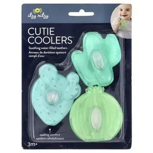 Itzy Ritzy Water-Filled Teethers - Cold Cutie Coolers Textured On Both Sides to Massage Sore Gums & Emerging Teeth - Can Be Chilled in Refrigerator, Set of 3 Green Cactus Water Teethers Itzy Ritzy Water-Filled Teethers - Cold Cutie Coolers Textured On Both Sides to Massage Sore Gums & Emerging Teeth - Can Be Chilled in Refrigerator, Set of 3 Green Cactus Water Teethers