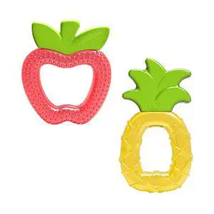 Dr. Brown's AquaCool Water-Filled Teether, Cooling Baby Teether Toy for Sore Gums, Apple Pineapple, BPA-Free, 3m+, 2-Pack Dr. Brown's AquaCool Water-Filled Teether, Cooling Baby Teether Toy for Sore Gums, Apple Pineapple, BPA-Free, 3m+, 2-Pack