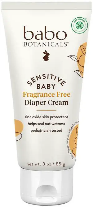 Sensitive Baby Zinc Diaper Cream With Colloidal Oatmeal, Shea and Cocoa Butter, Fragrance-Free - 3 Oz Sensitive Baby Zinc Diaper Cream With Colloidal Oatmeal, Shea and Cocoa Butter, Fragrance-Free - 3 Oz