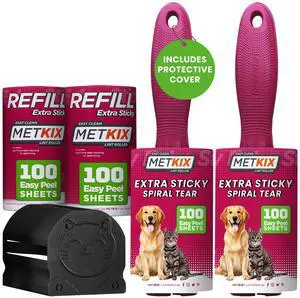 Metkix Lint Rollers for Pet Hair Extra Sticky, Special Cover Design, Pet Hair Remover, 400 Sheets Metkix Lint Rollers for Pet Hair Extra Sticky, Special Cover Design, Pet Hair Remover, 400 Sheets