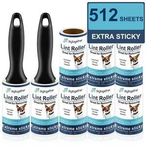 skytogether Lint Rollers for Pet Hair Extra Sticky, Dog Cat Pet Hair Remover Couch Lint Roller Travel Size Lint Remover for Clothes, 2 Reusable Handles+8 Lint Roller Refills Pack, 512 Sheets Total skytogether Lint Rollers for Pet Hair Extra Sticky, Dog Cat Pet Hair Remover Couch Lint Roller Travel Size Lint Remover for Clothes, 2 Reusable Handles+8 Lint Roller Refills Pack, 512 Sheets Total