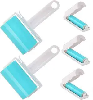 Lint Roller 5 Pack, Reusable Washable Lint Roller Sticky Gel Lint Remover Pet Hair Remover Cleaner for Clothes, Travel Essentials Household Use, Include Large Small Size Lint Roller 5 Pack, Reusable Washable Lint Roller Sticky Gel Lint Remover Pet Hair Remover Cleaner for Clothes, Travel Essentials Household Use, Include Large Small Size