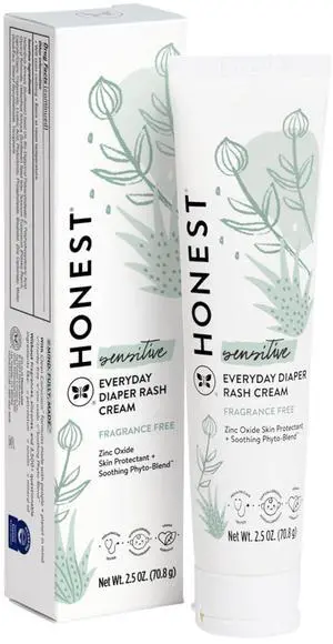 The Honest Company Hypoallergenic Diaper Rash Cream, Moisturizing, Calming Zinc Oxide Ointment, NEA Recognized Cruelty-Free, 2.5 oz The Honest Company Hypoallergenic Diaper Rash Cream, Moisturizing, Calming Zinc Oxide Ointment, NEA Recognized Cruelty-Free, 2.5 oz