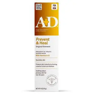 A+D Original Diaper Rash Ointment Prevents & Treats Diaper Rash, Moisturizing Skin Protectant with Vitamins A & D, Healing Skin Ointment for Dry and Cracked Skin 4oz A+D Original Diaper Rash Ointment Prevents & Treats Diaper Rash, Moisturizing Skin Protectant with Vitamins A & D, Healing Skin Ointment for Dry and Cracked Skin 4oz