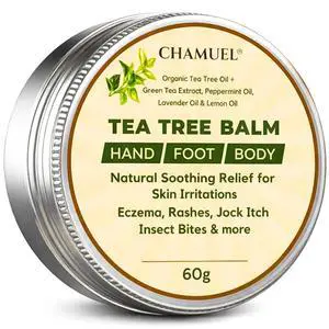 Tea Tree Oil Balm, Itchy Skin Relief for Soothing Rashes, Jock Itch, Athletes Foot, Folliculitis, Bug Bites. Natural Formula for Dry Sensitive Skin | Safe for All Ages 1pack Tea Tree Oil Balm, Itchy Skin Relief for Soothing Rashes, Jock Itch, Athletes Foot, Folliculitis, Bug Bites. Natural Formula for Dry Sensitive Skin | Safe for All Ages 1pack