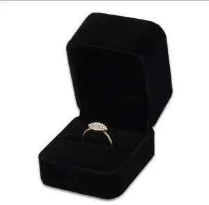 Niche-Finds Black Velvet Ring Box Luxury Soft Velvet Jewelry Gift Box for Engagement, Wedding, Proposal & Storage (2.5 Square) Niche-Finds Black Velvet Ring Box Luxury Soft Velvet Jewelry Gift Box for Engagement, Wedding, Proposal & Storage (2.5 Square)