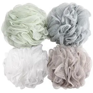 BTYMS Bath Sponge Shower Loofahs 60g Mesh Pouf Bath Scrunchies Body Wash Puff Shower Puff - Pack of 4 BTYMS Bath Sponge Shower Loofahs 60g Mesh Pouf Bath Scrunchies Body Wash Puff Shower Puff - Pack of 4