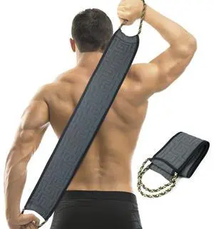 Exfoliating Back Scrubber for Shower, 34 Inches Back Scrubber with Handles, Double Sided Body Exfoliator Bath Tool, Exfoliating Washcloth to Scrub Your Body Deeply for Men & Women (Gray) Exfoliating Back Scrubber for Shower, 34 Inches Back Scrubber with Handles, Double Sided Body Exfoliator Bath Tool, Exfoliating Washcloth to Scrub Your Body Deeply for Men & Women (Gray)