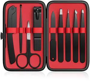 Yougai Tweezers Set,9 Pcs Professional Stainless Steel Tweezer Kit-Great Precision Eyebrow Tweezers for Ingrown Facial Hair with Leather Travel Case as Stocking Stuffing Gifts Yougai Tweezers Set,9 Pcs Professional Stainless Steel Tweezer Kit-Great Precision Eyebrow Tweezers for Ingrown Facial Hair with Leather Travel Case as Stocking Stuffing Gifts