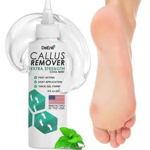 DeEnti Callus Remover for Feet, Extra Strength Foot Callus Remover Gel, 8oz Salon Grade Home Pedicure Supplies for Dry Skin, Cracked Heel, Professional Strength Foot Care, Cool Mint DeEnti Callus Remover for Feet, Extra Strength Foot Callus Remover Gel, 8oz Salon Grade Home Pedicure Supplies for Dry Skin, Cracked Heel, Professional Strength Foot Care, Cool Mint