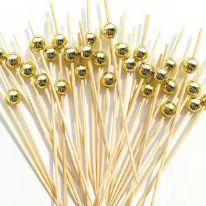 Cocktail Picks,Toothpicks for Appetizers,100 PCS 4.7 Inch Gold Pearl Cocktail Picks for Party Decorations, Decorative Food Picks Fancy Toothpicks for Appetizers, Appetizer Skewers for Charcuterie Cocktail Picks,Toothpicks for Appetizers,100 PCS 4.7 Inch Gold Pearl Cocktail Picks for Party Decorations, Decorative Food Picks Fancy Toothpicks for Appetizers, Appetizer Skewers for Charcuterie